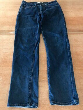 Levi's Skinny Jeans Women 8 Blue Mid Rise Dark Wash Stretch Outdoor Sculpting
